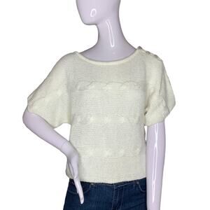 JLO Jennifer Lopez Top Short Sleeve Size S White